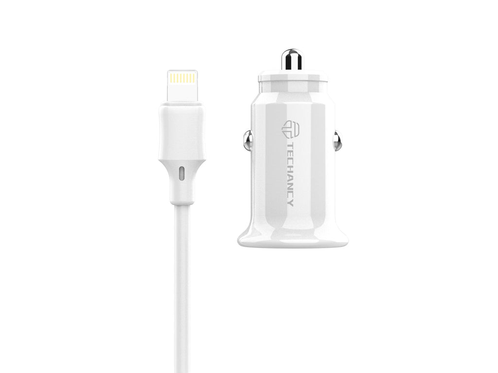 Techancy Încărcător Auto Mini TC6408, Încărcare 2USB 2.4A,