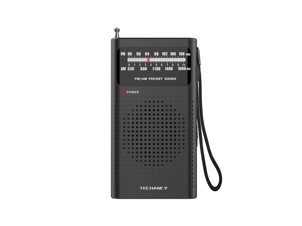 Techancy MJ2924 Radio portatil FM AM com sintonia manual entrada fone