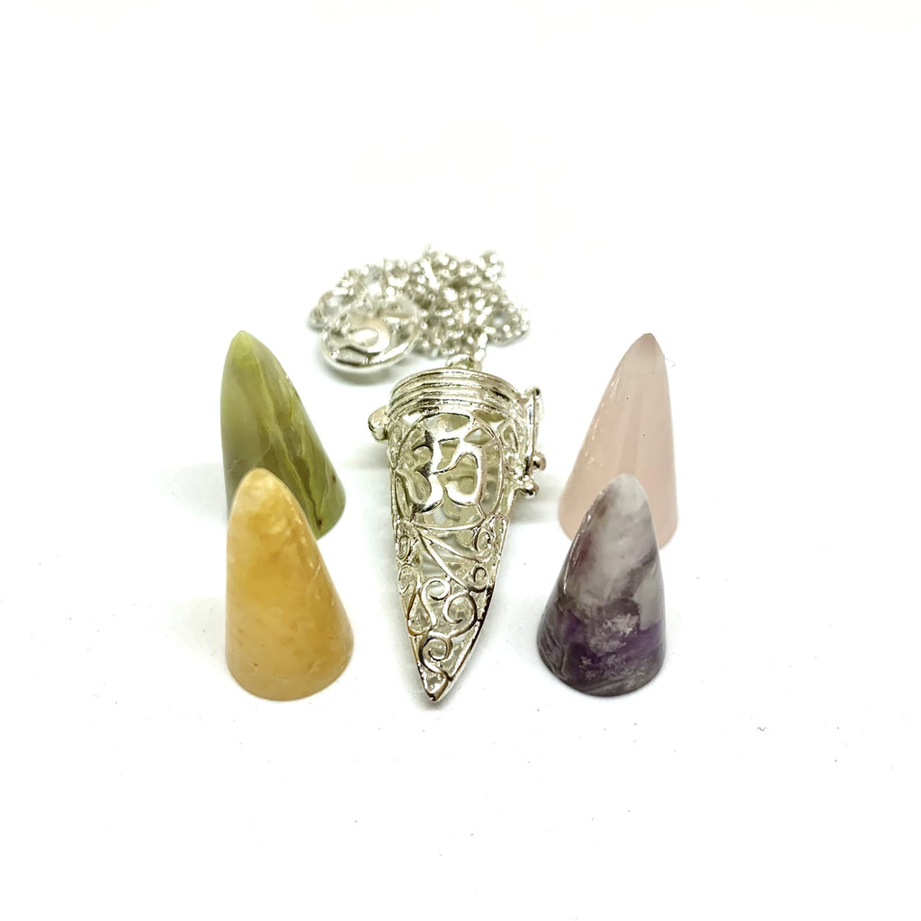 Natural Gemstone Pendulum Set of 4 - Cart2u.ro
