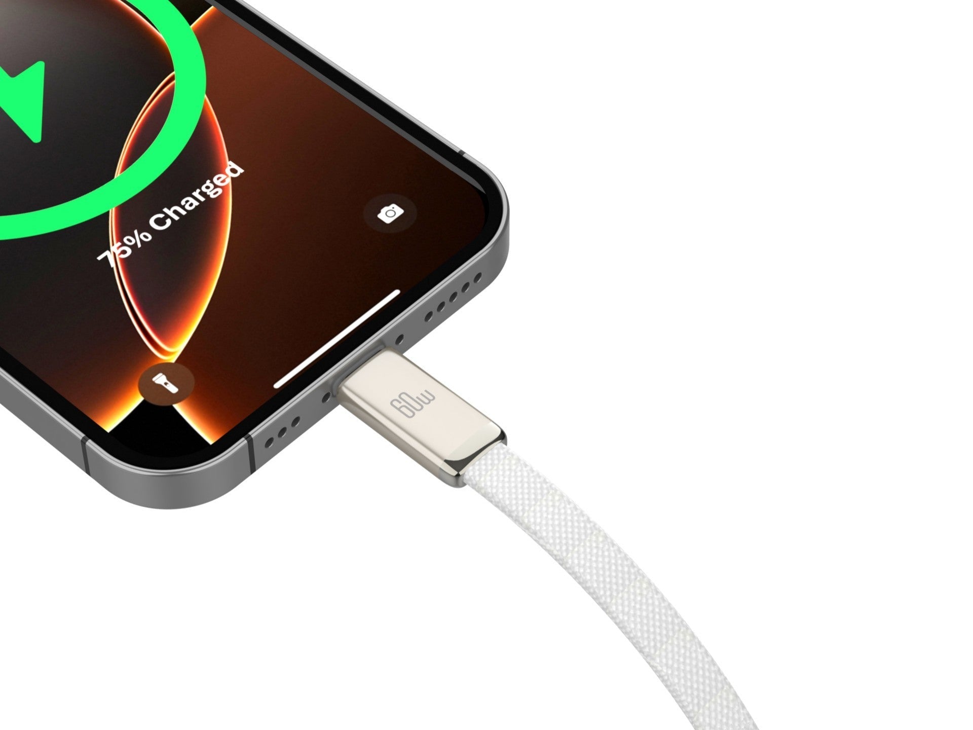 Techancy Cabo de Dados USB C para USB C 60W TB1804 Carregamento Rapido