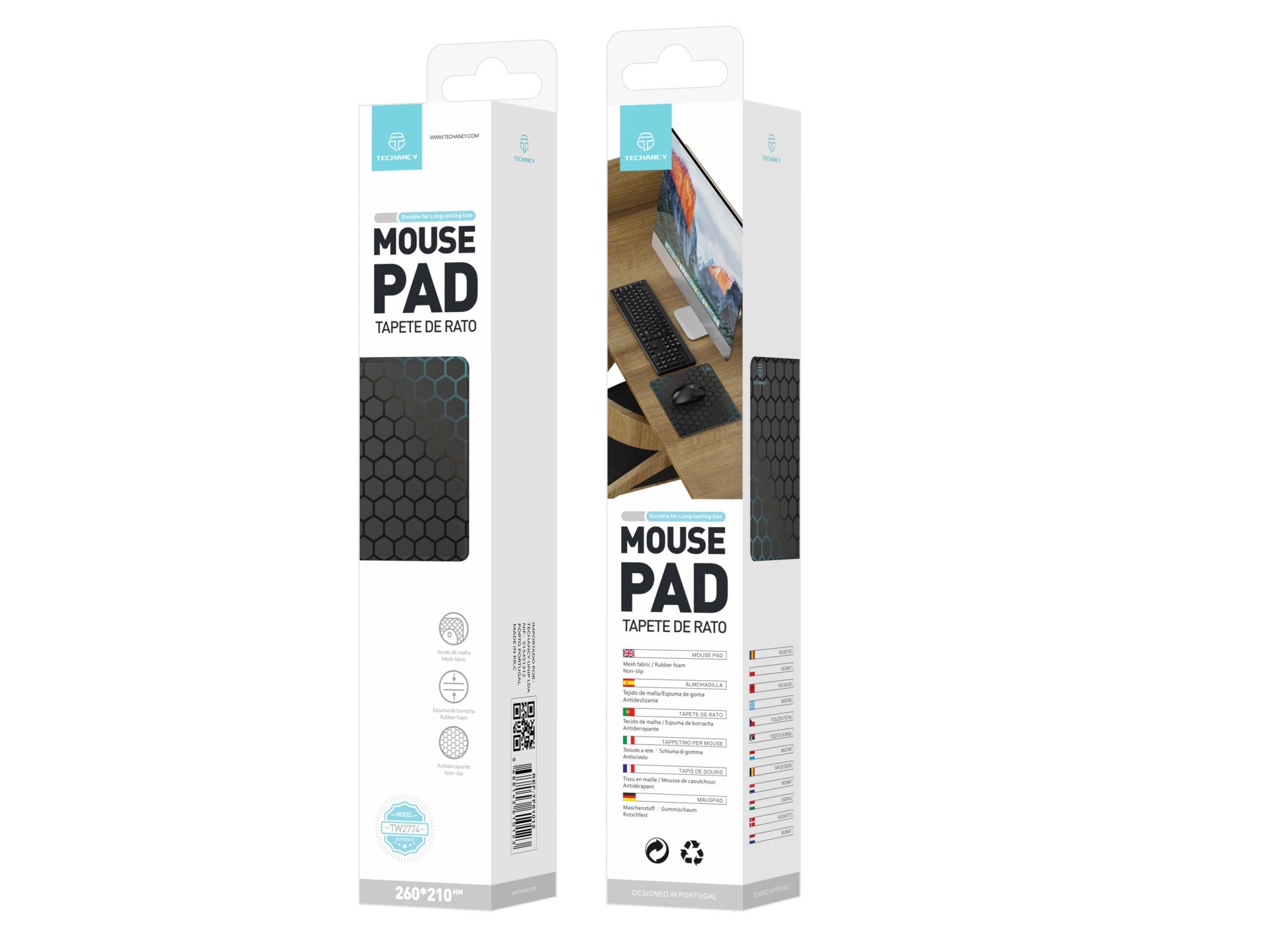 Tapete para rato Techancy 21*26 cm, TW2774, borracha antiderrapante,
