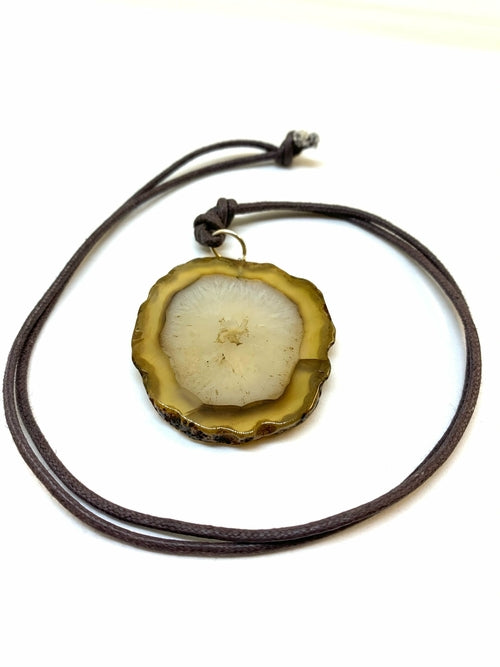 Agate Necklace Teal Lily