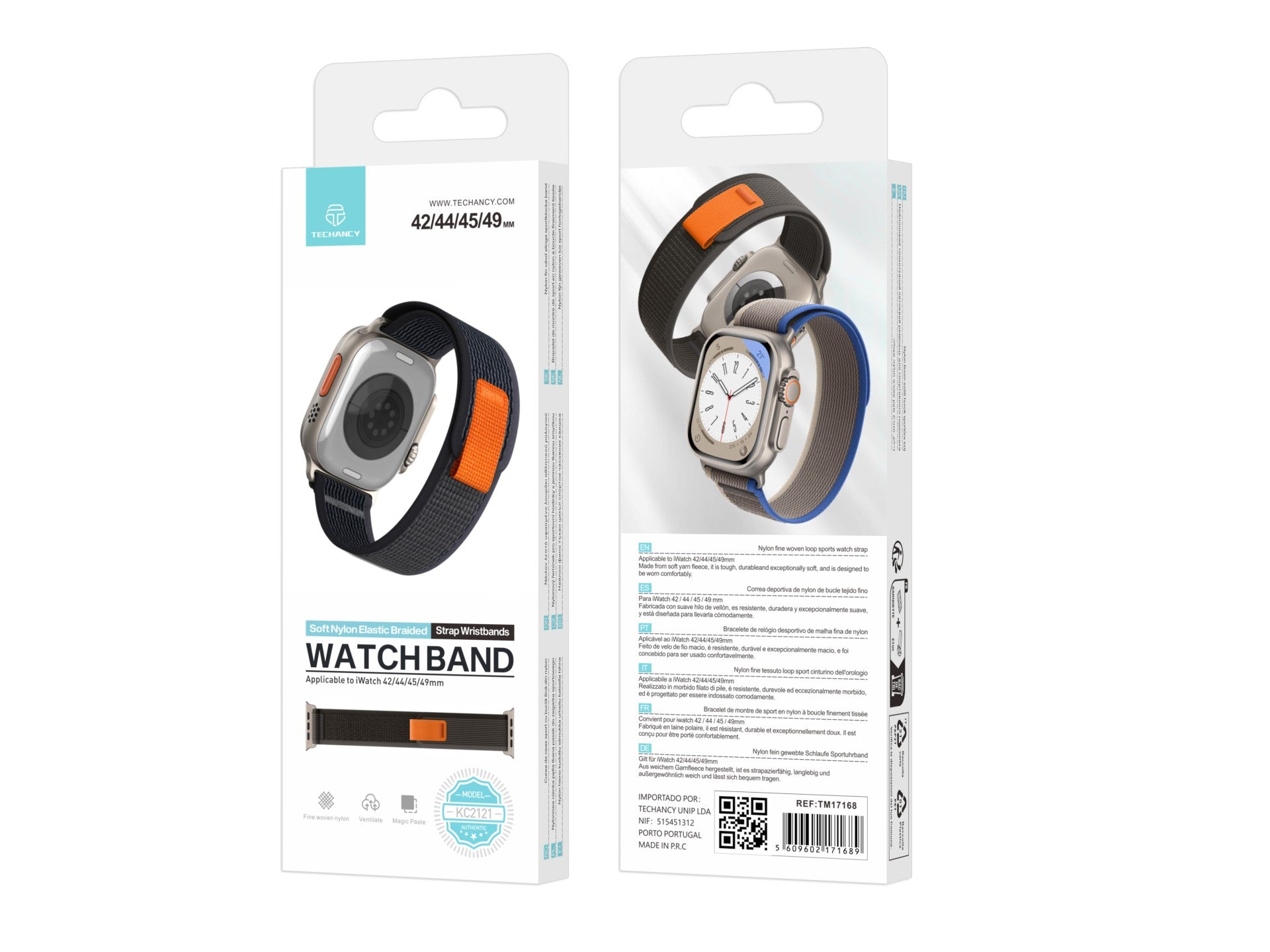 Techancy Faixa Desportiva Cinzenta KC2121, Compatível Com Apple Watch