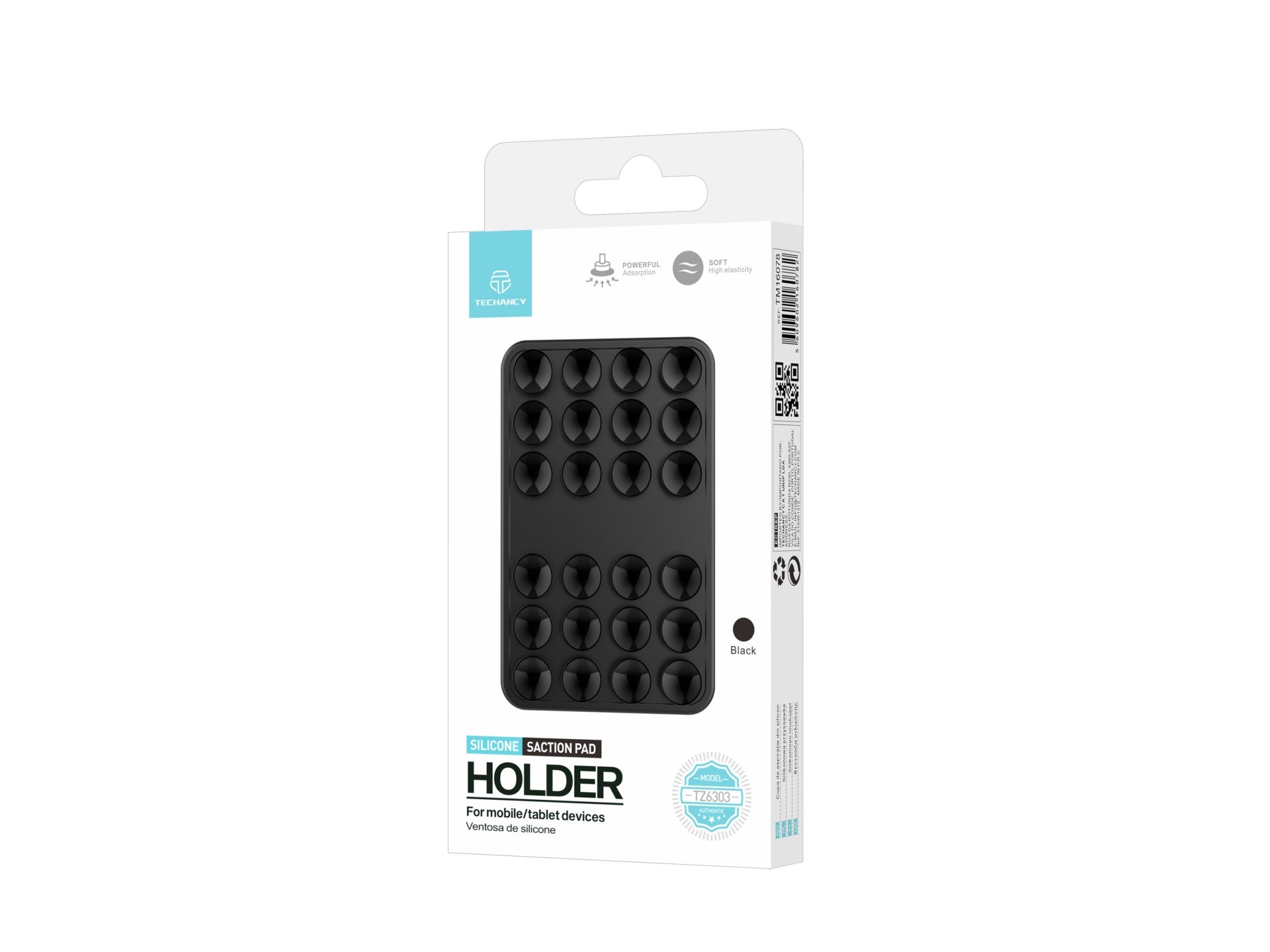Techancy Suporte com Ventosas de Silicone TZ6303 Forte Aderencia