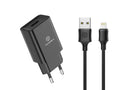 Techancy Carregador De Telemóvel Preto  TA2787, Saída Usb 5v-2.4a