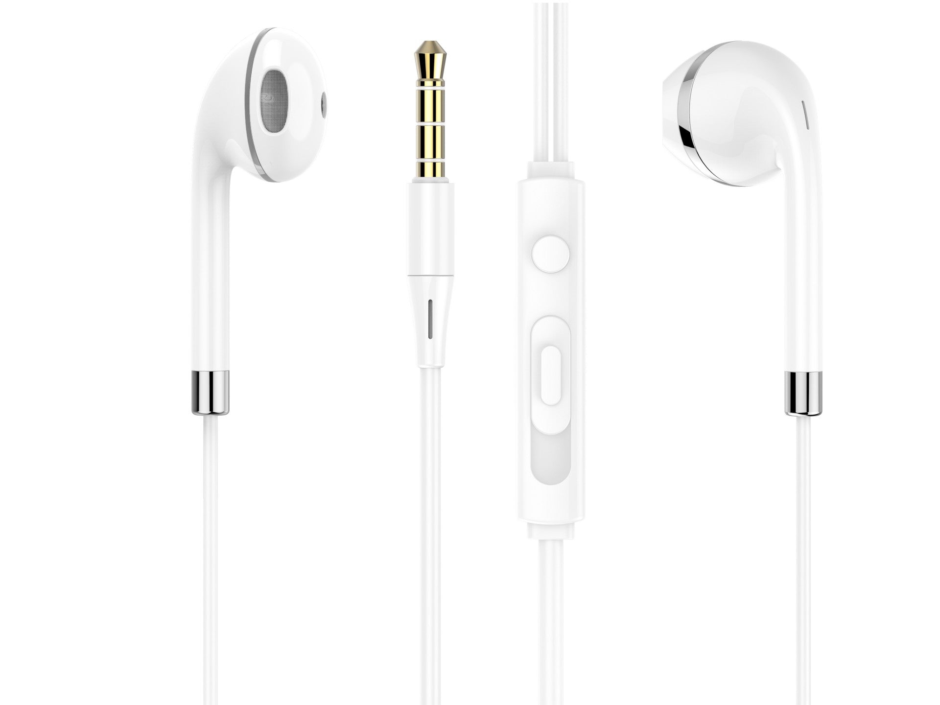 Techancy Fone de ouvido com fio TD8023, plugue 3,5 mm, controle no
