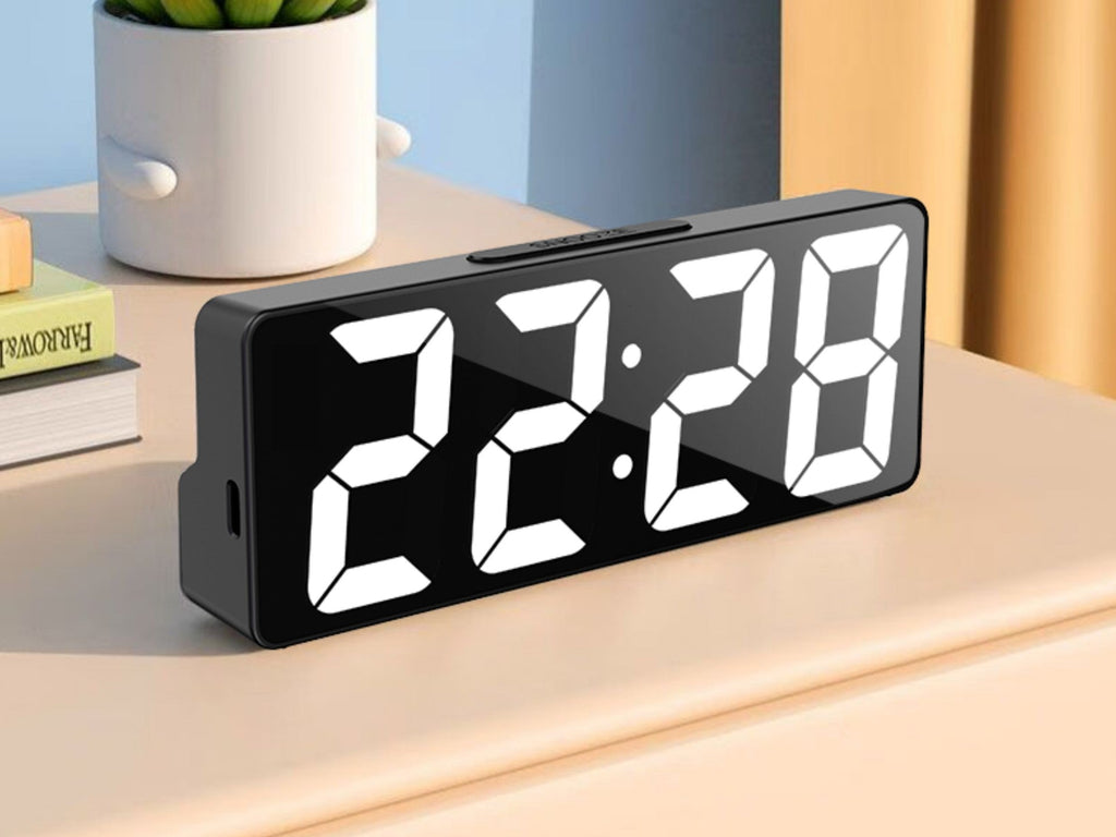 Techancy Despertador Multifunções Led Preto MC1500, Com Relógio, Data,