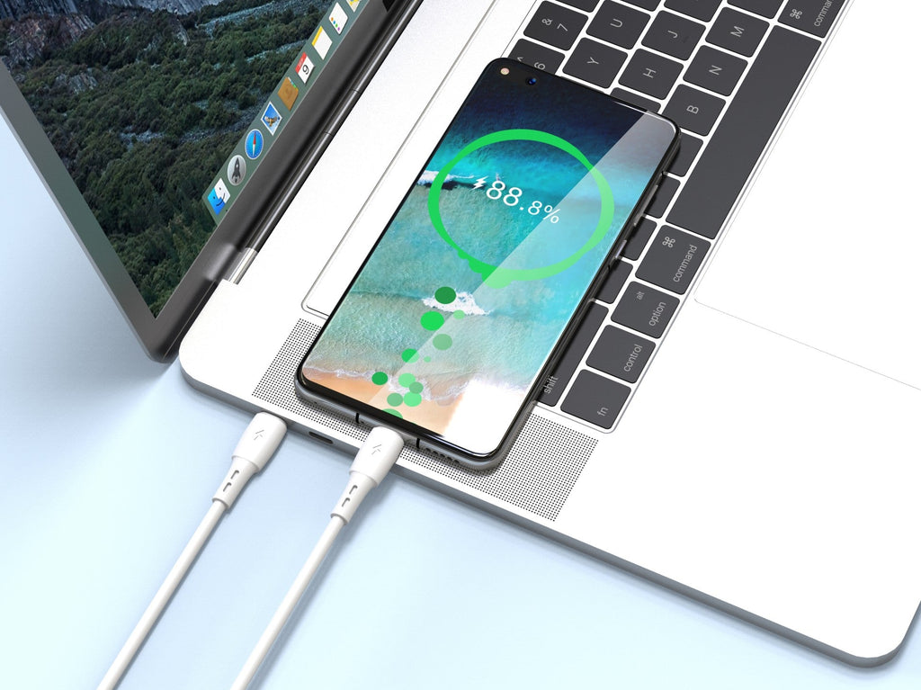 Techancy Cabo De Dados USB C to USB C Branco TB1778, Carregamento