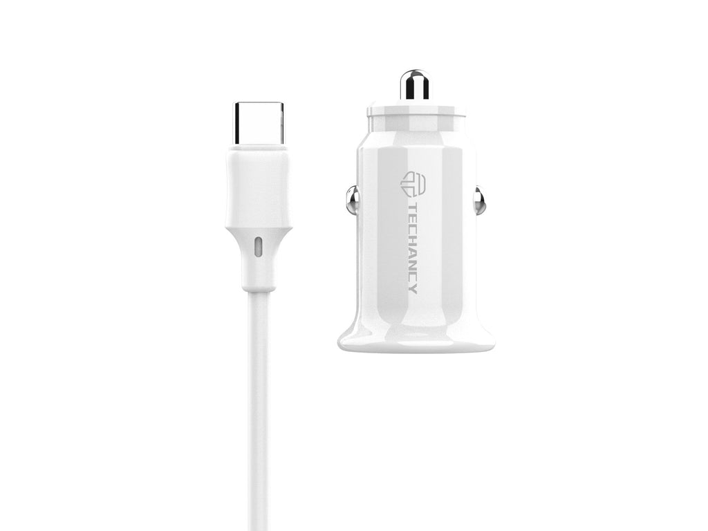 Techancy Carregador De Automóvel Mini  TC6407, Carregamento 2usb 2.4A,