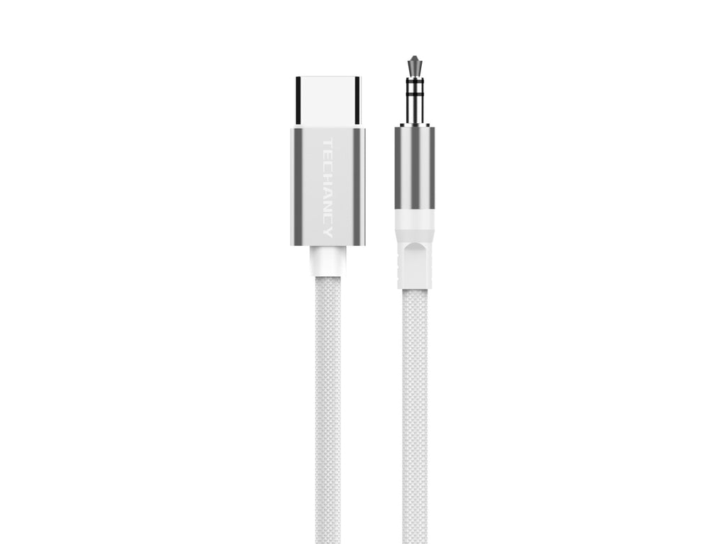 Techancy Cabo Audio Digital KQ2605 Type-C para 3.5mm, 1M, Trancado,