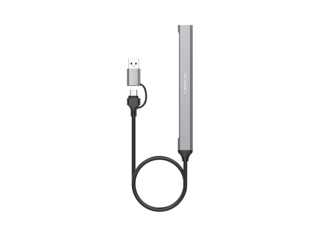 Hub USB Techancy 2 em 1 USB-C + USB 3.0, KT2903, 7 portas USB 3.0,