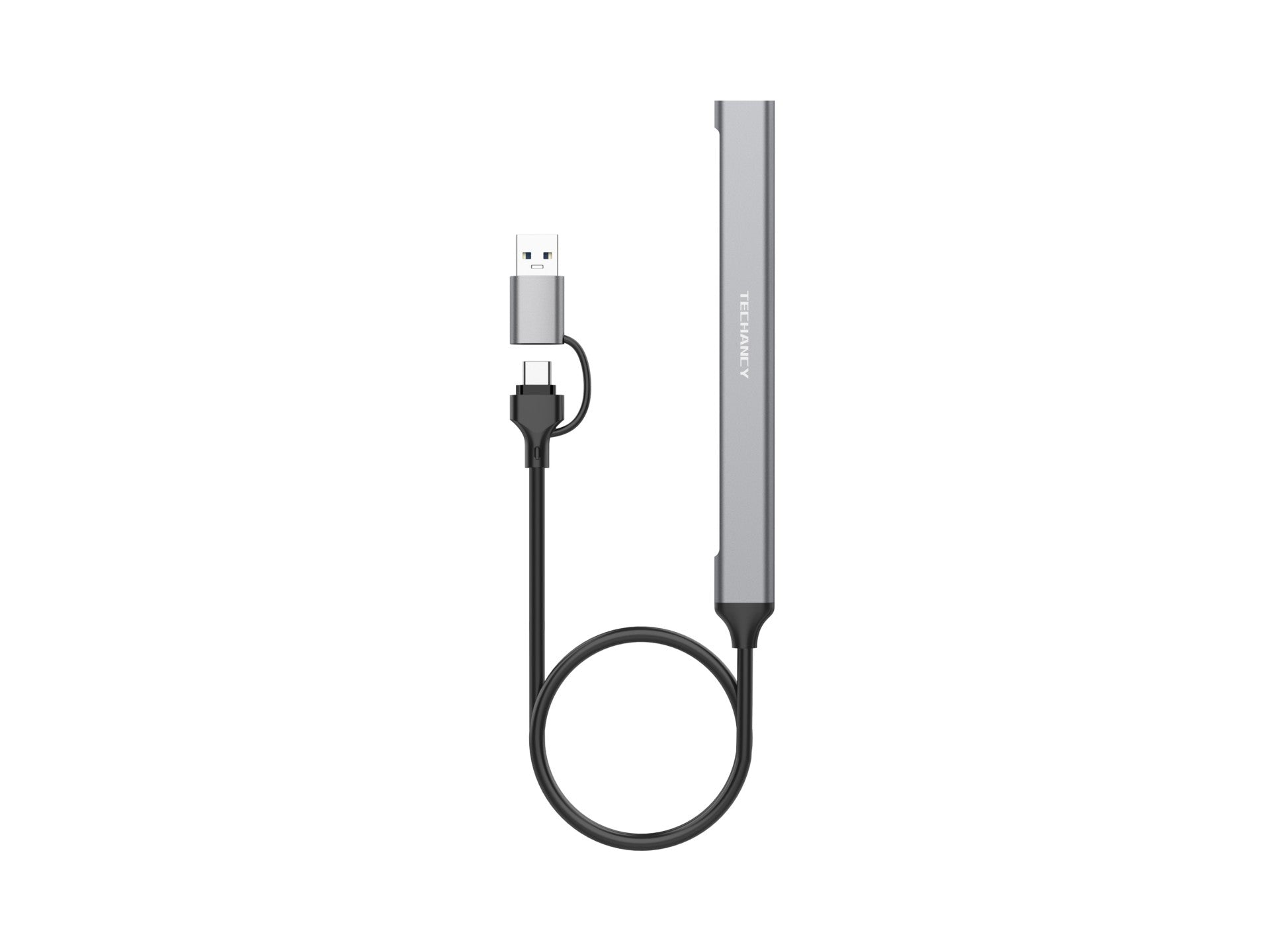 Hub USB Techancy 2 em 1 USB-C + USB 3.0, KT2903, 7 portas USB 3.0,