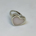 Silver Mother Of Pearl Ring (Heart) - Cart2u.ro