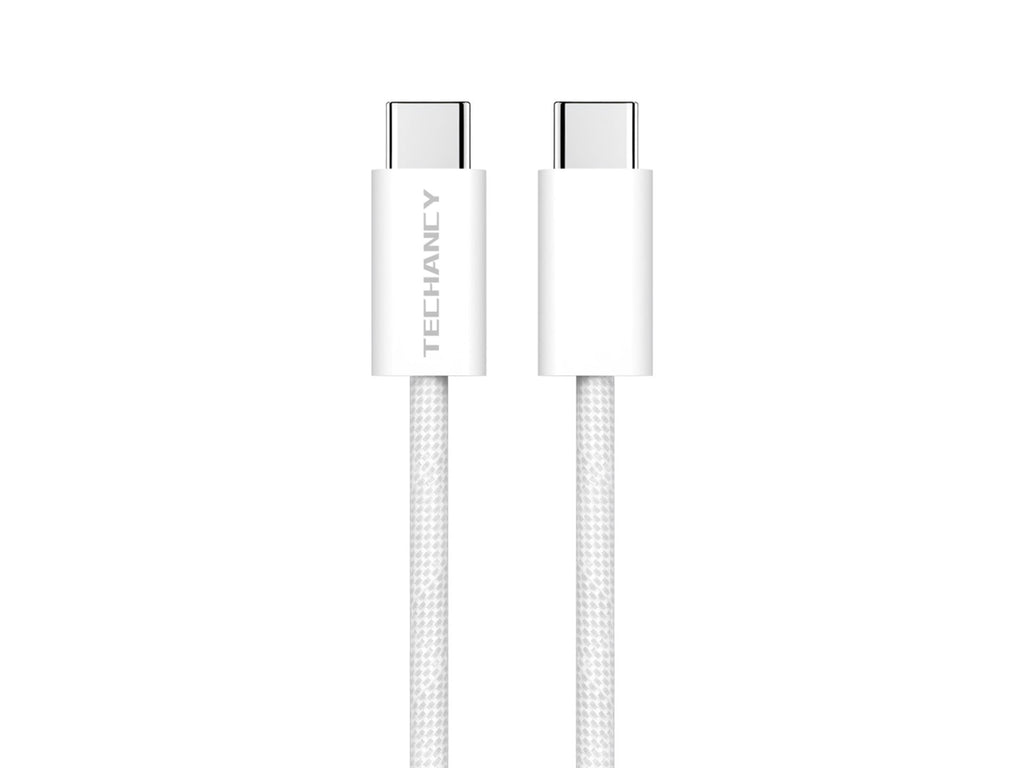 Techancy Cabo USB-C para USB-C TB4764 1M PD 60W, Trancado, Carga