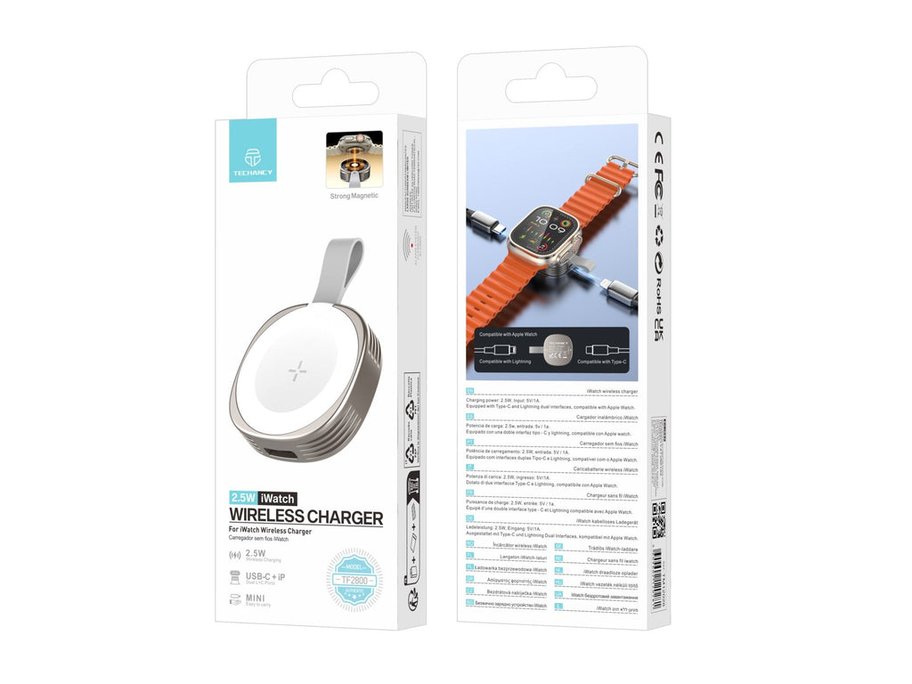 Techancy Carregador Wireless iWatch TF2800 2.5W, iman forte,