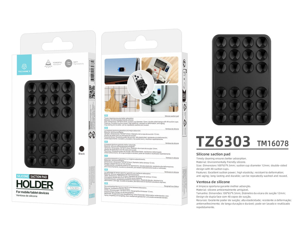 Techancy Suporte com Ventosas de Silicone TZ6303 Forte Aderencia