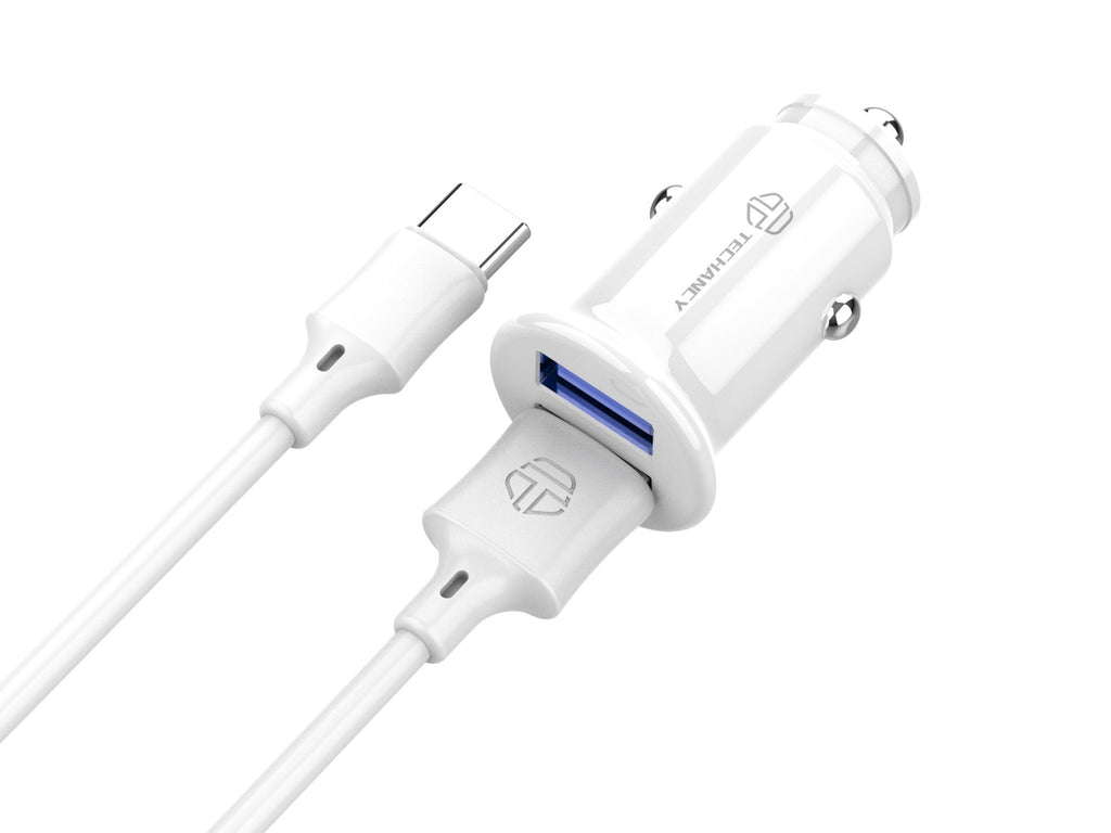 Techancy Carregador De Automóvel Mini  TC6407, Carregamento 2usb 2.4A,