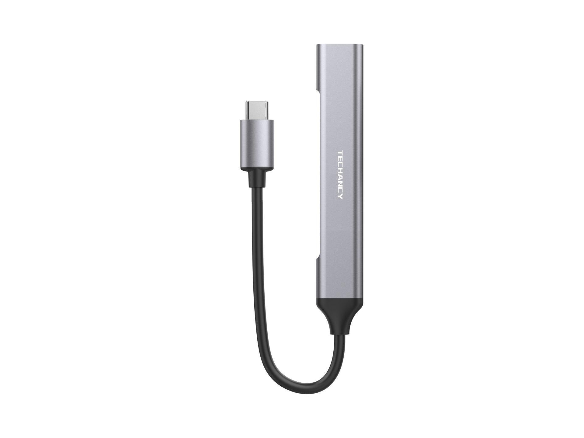 Techancy USB-C 3.0 HUB, 4 em 1 USB, KT2902, Extensor de Hub USB, Cinza