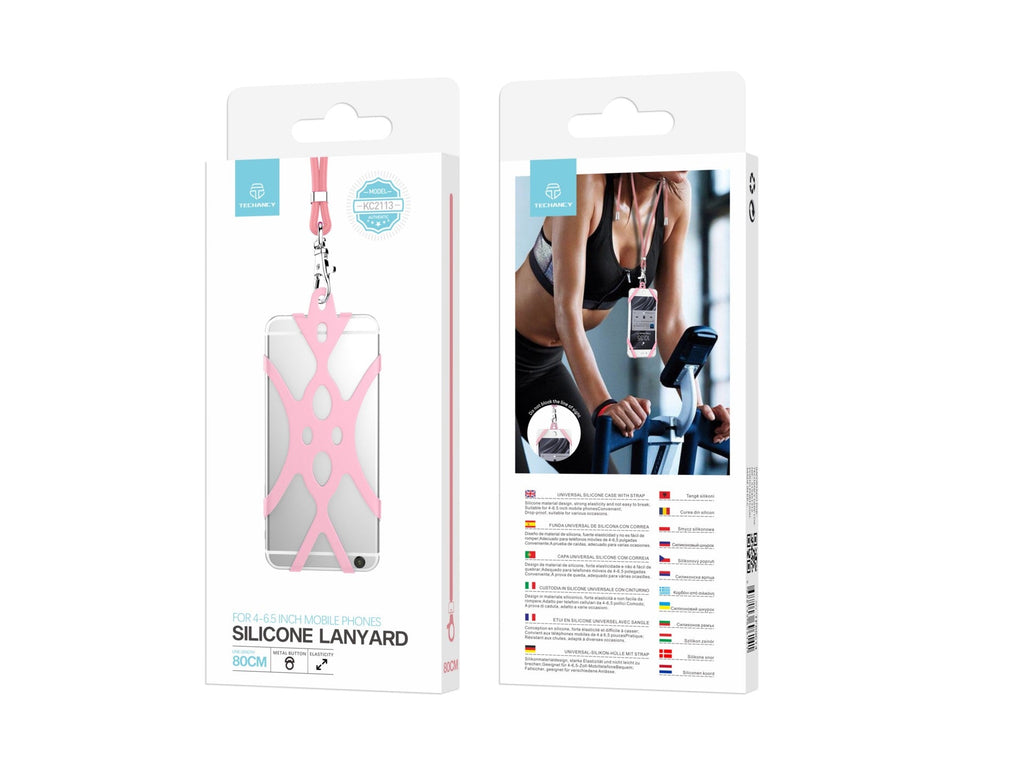 Curea universală din silicon pentru telefon mobil Techancy, 80 cm, KC2113,