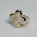 Silver Mother Of Pearl Ring (Flower) - Cart2u.ro