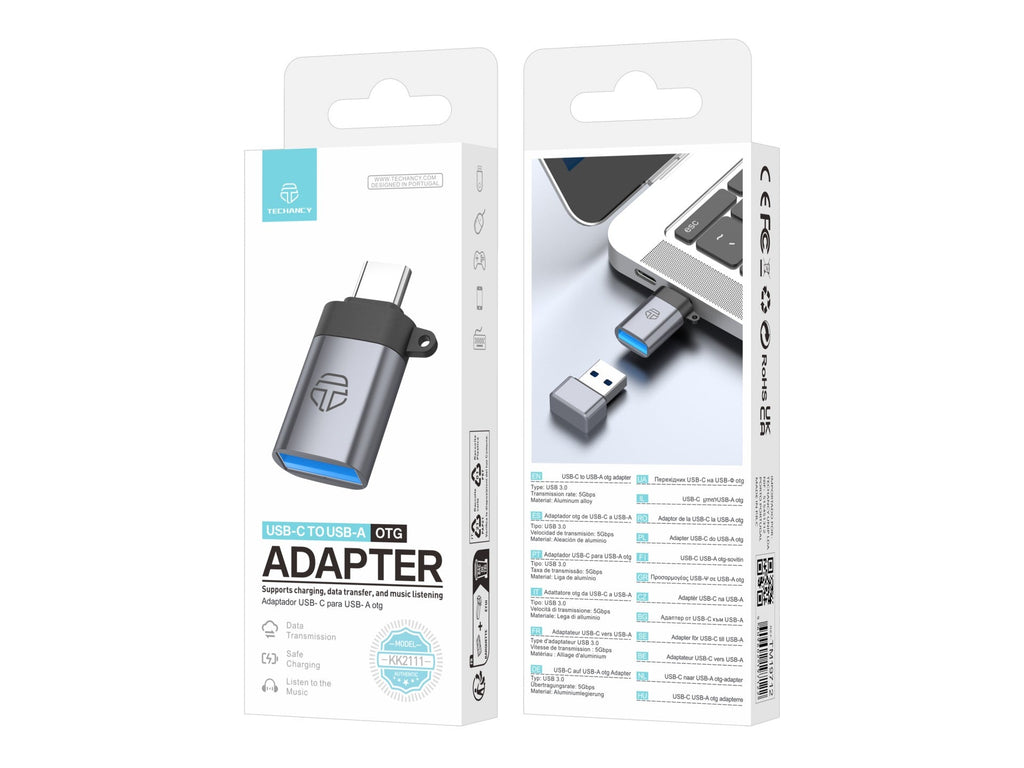 Techancy Adaptador USB-C para USB-A OTG  KK2111, Alta Velocidade de