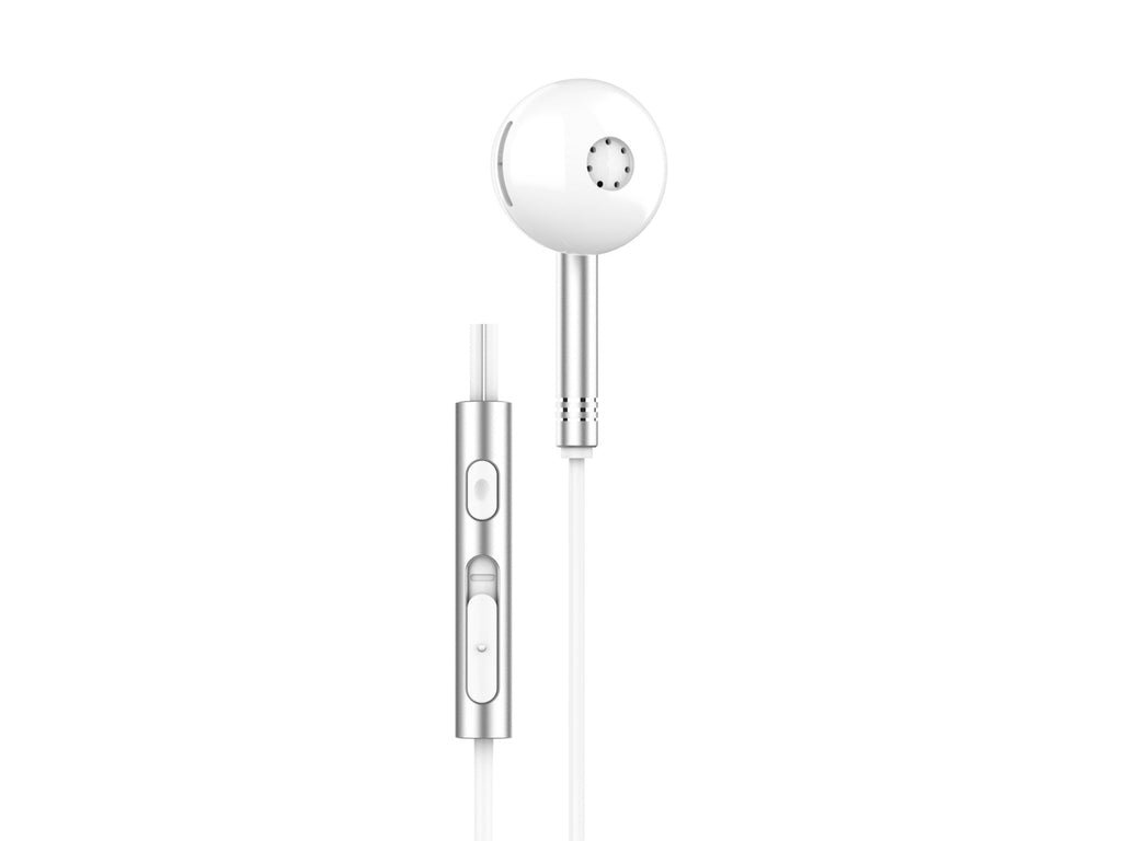 Techancy Auscultadores Estéreo Em Metal Branco TD8090, Porta