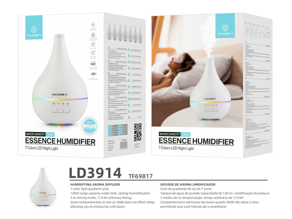 Difusor de aromaterapia Techancy, LD3914, com função humidificadora,