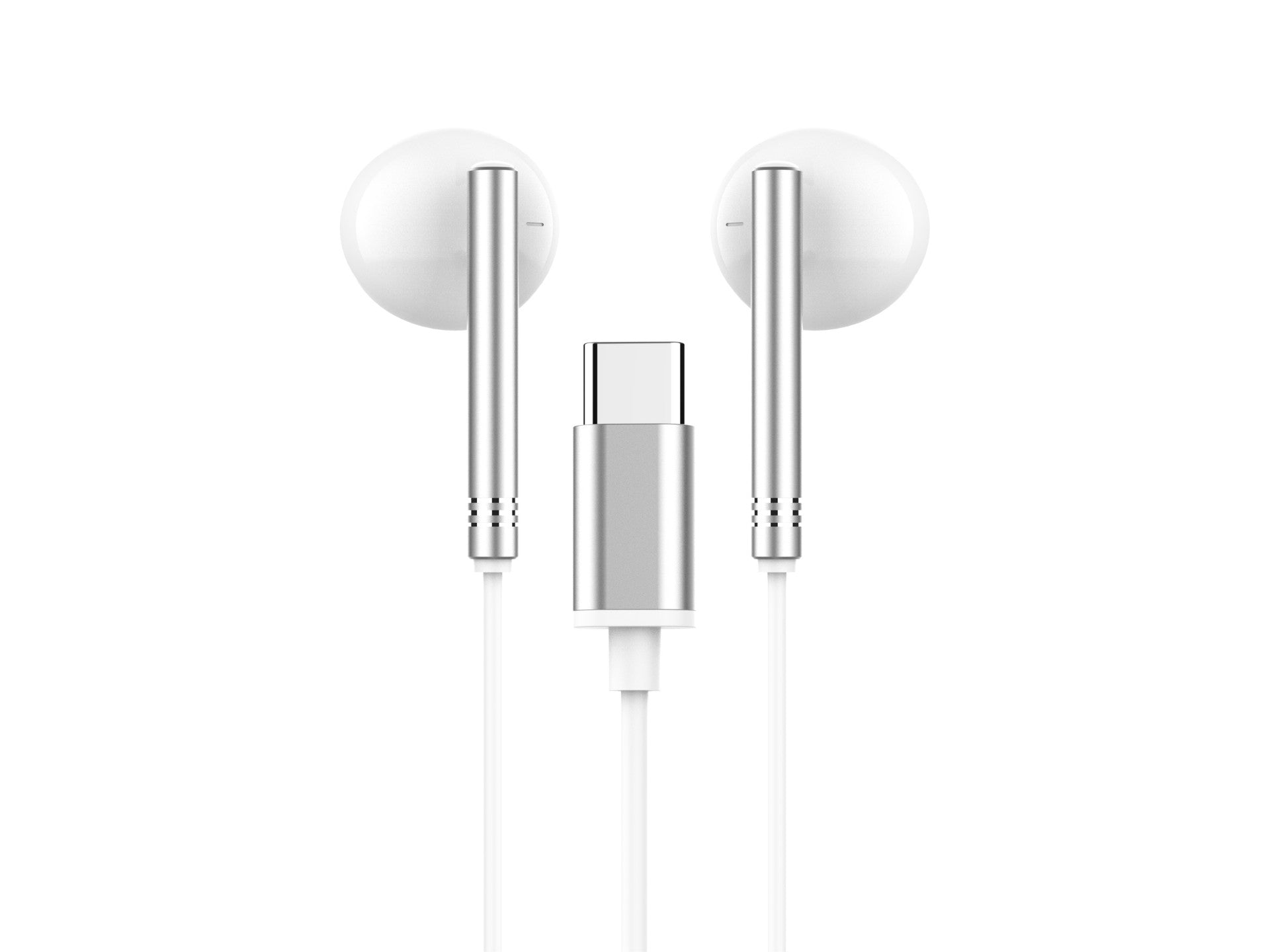 Techancy Auscultadores Estéreo Em Metal Branco TD8090, Porta