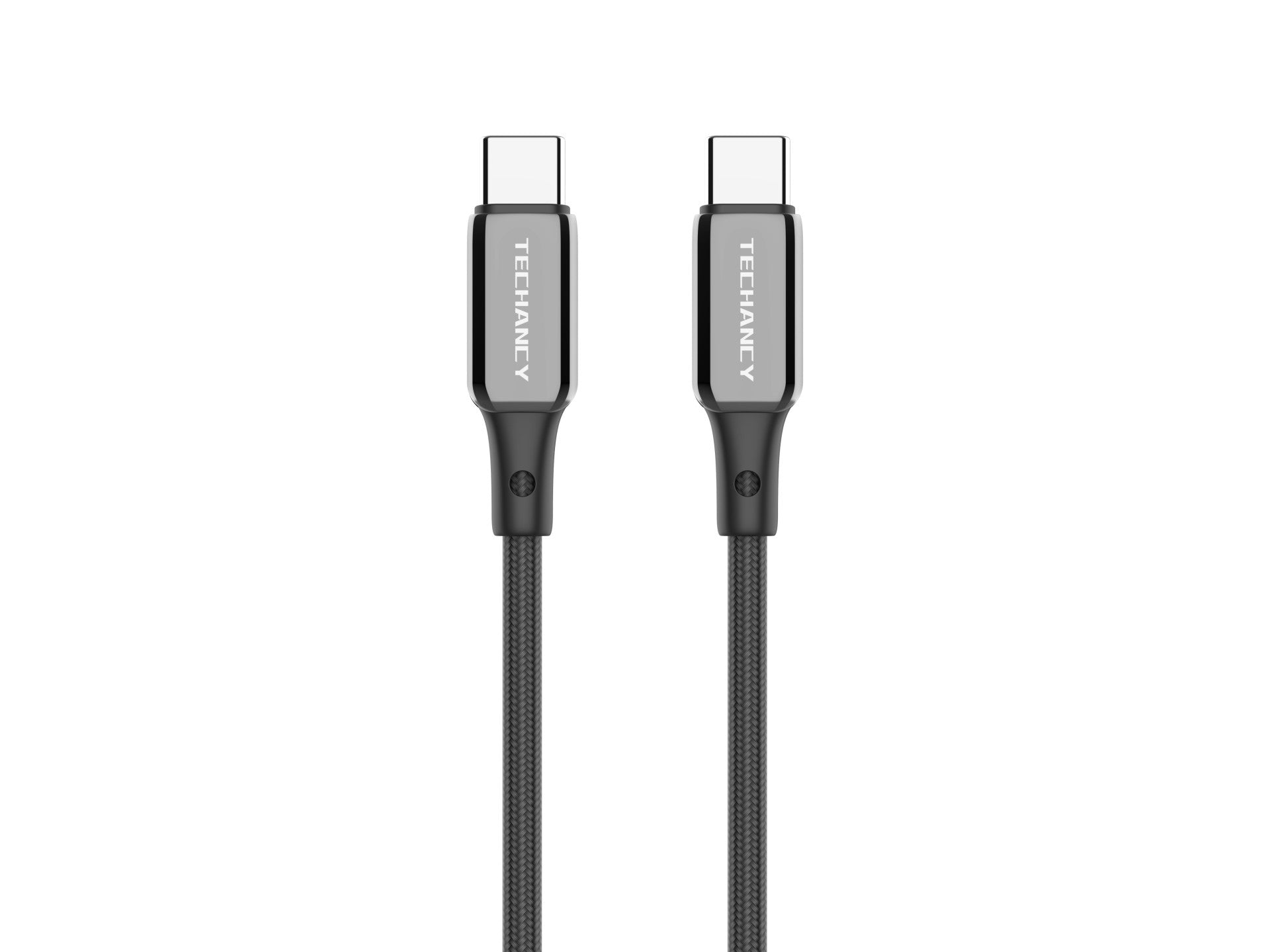 Cablu USB-C la USB-C Techancy TB1802, 60W, 1m, Negru, Conector