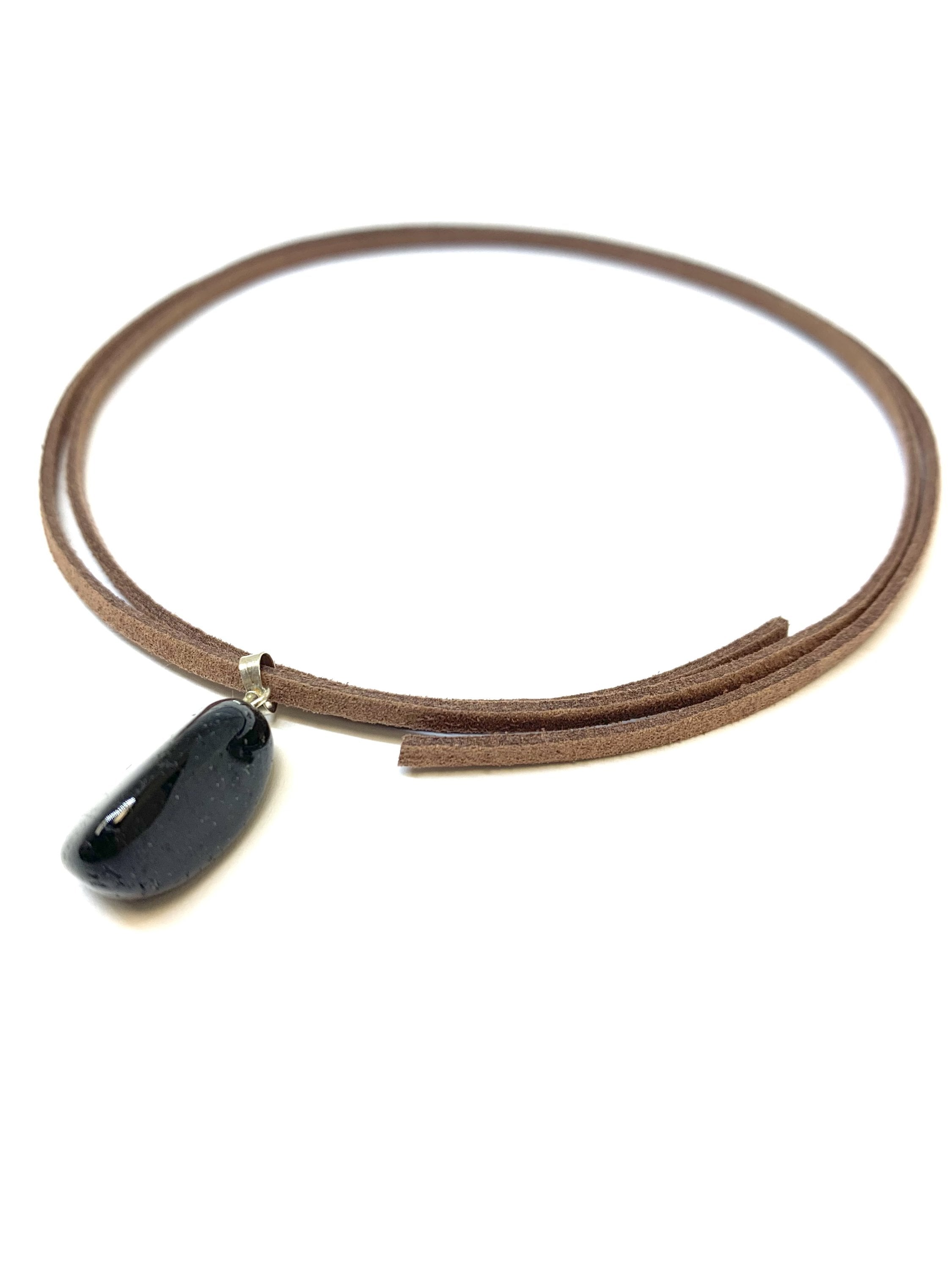 Black Tourmaline Tumbled Pendant - Cart2u.ro