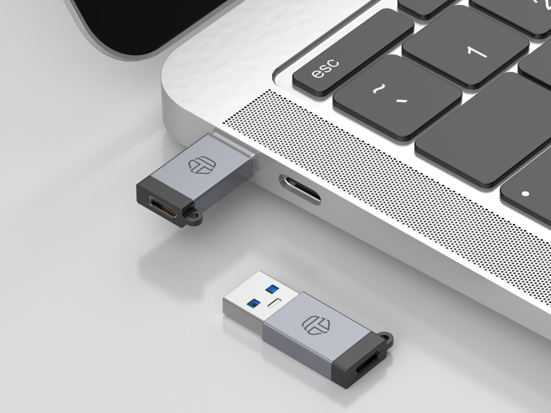 Techancy Adaptador USB-A para USB-C OTG KK2110 , liga de alumínio,