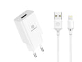 Încărcător de telefon Techancy alb TA2787, Ieșire USB 5v-2.4a