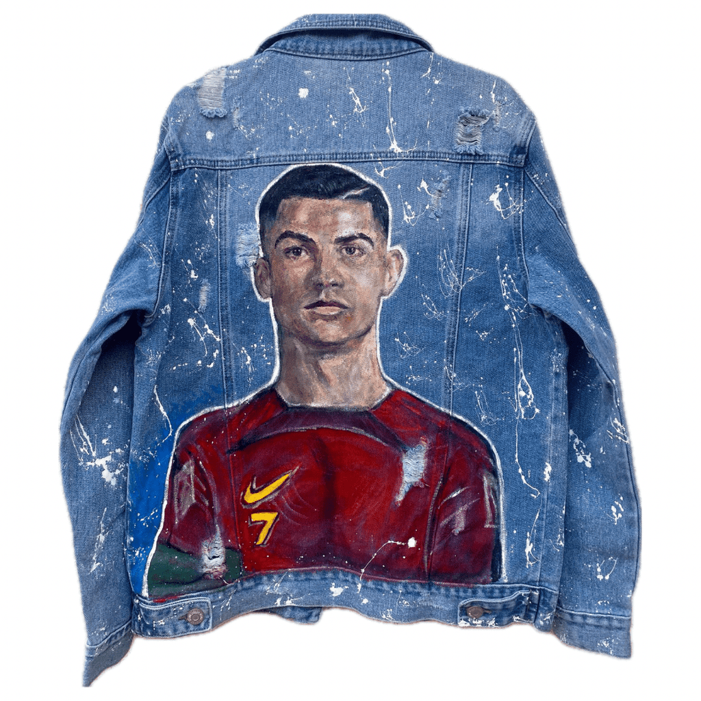 Jachetă Denim Cristiano - Handpainted Premium Allabout_painting