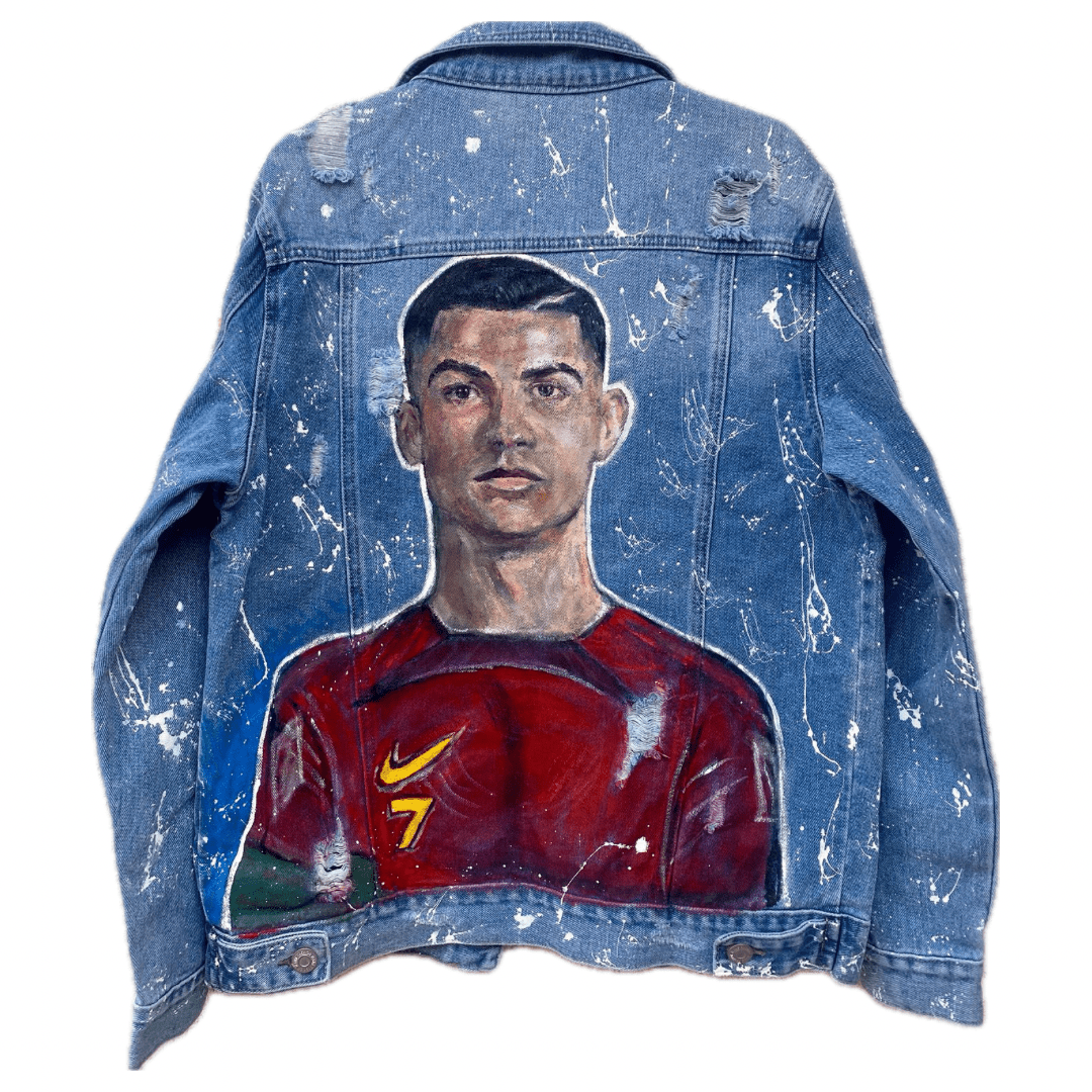 Jachetă Denim Cristiano - Handpainted Premium Allabout_painting