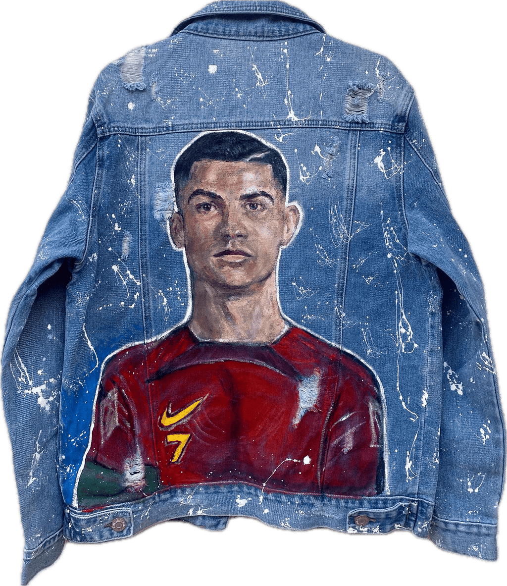 Jachetă Denim Cristiano - Handpainted Premium Allabout_painting