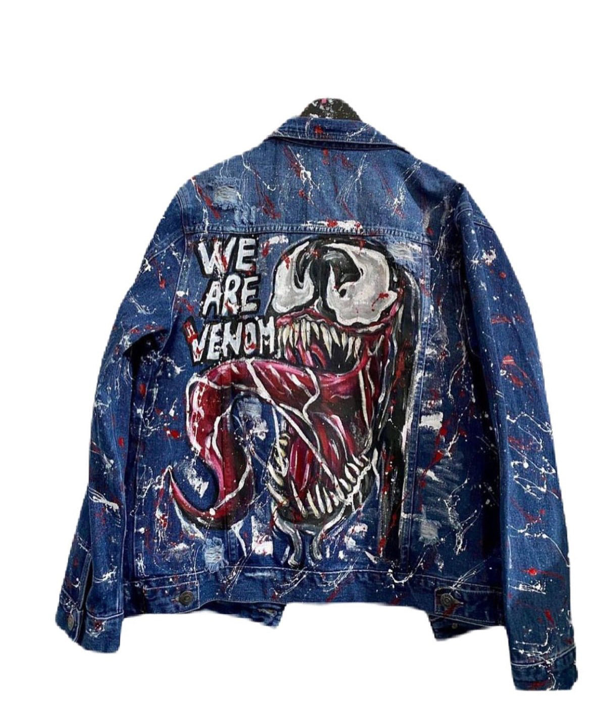 Jacheta handpainted Venom Allabout_painting
