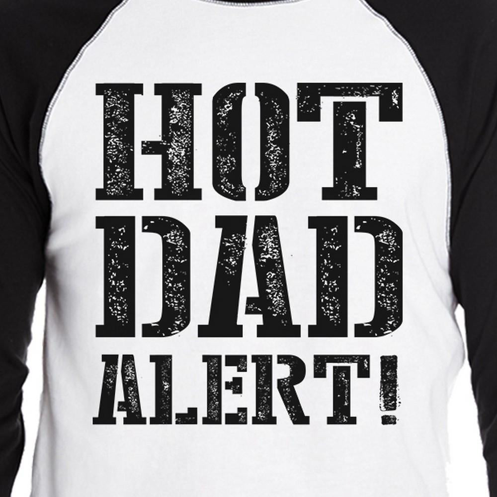 Hot Dad Alert Men's Cotton Baseball Raglan Tee Dad - Cart2u.ro