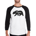 Papa Mama Baby Bears Mens Black And White Baseball - Cart2u.ro