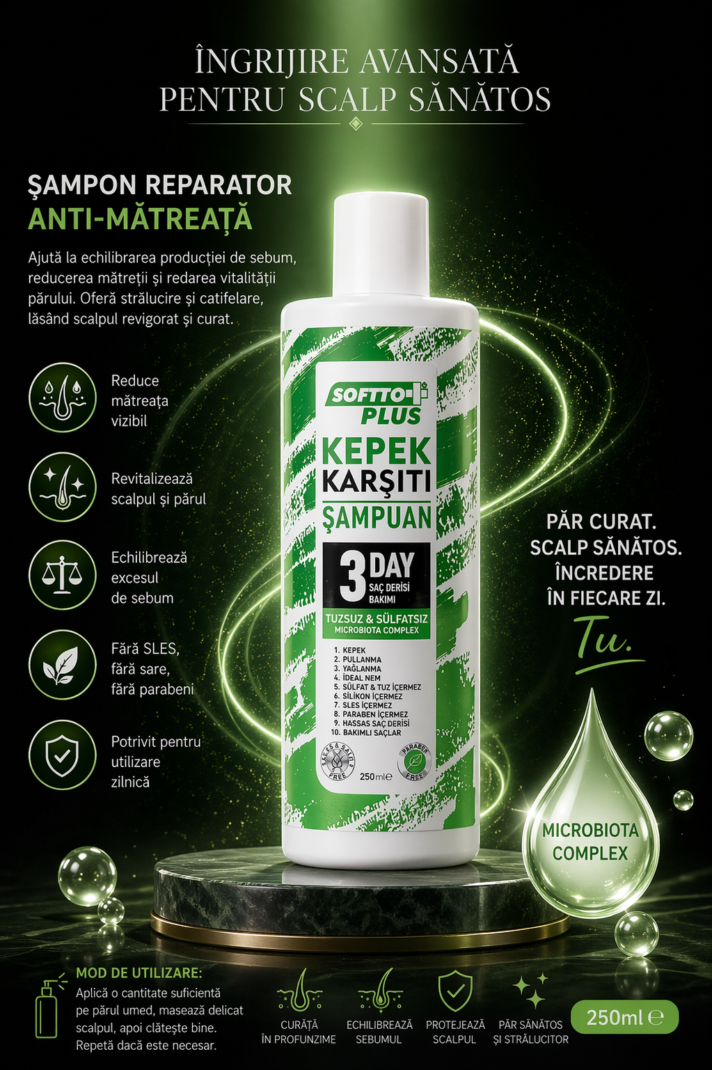 Șampon Reparator Anti-Mătreață CRABLAND
