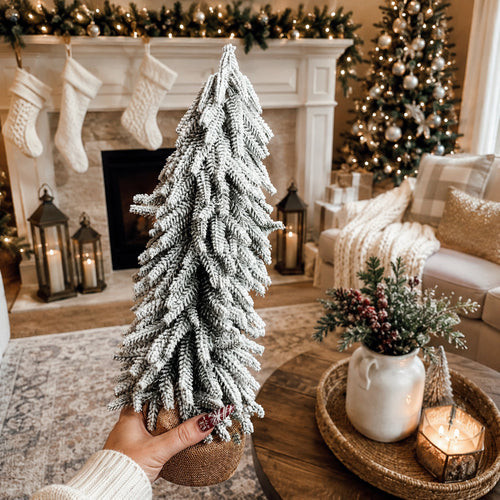 Snow Trees | Flocked Christmas Tree Decor Sets - Cart2u.ro