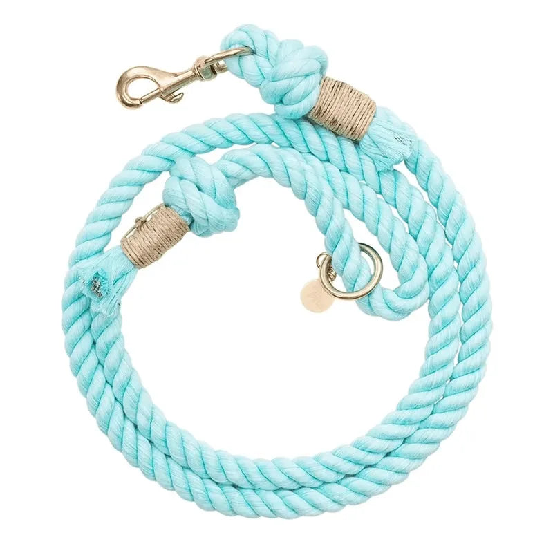 Lesă funie pentru câini, lungime 1.5m, cyan Petora