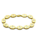 LO2018 Matte Gold & Gold Brass Bracelet with AAA