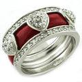 LOAS1012 Rhodium 925 Sterling Silver Ring with AAA