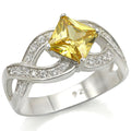 LOS475 - Inel din argint 925 cu zirconiu cubic de clasa AAA, topaz