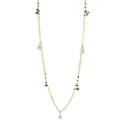 LOS793 - Matte Gold 925 Sterling Silver Necklace with Synthetic