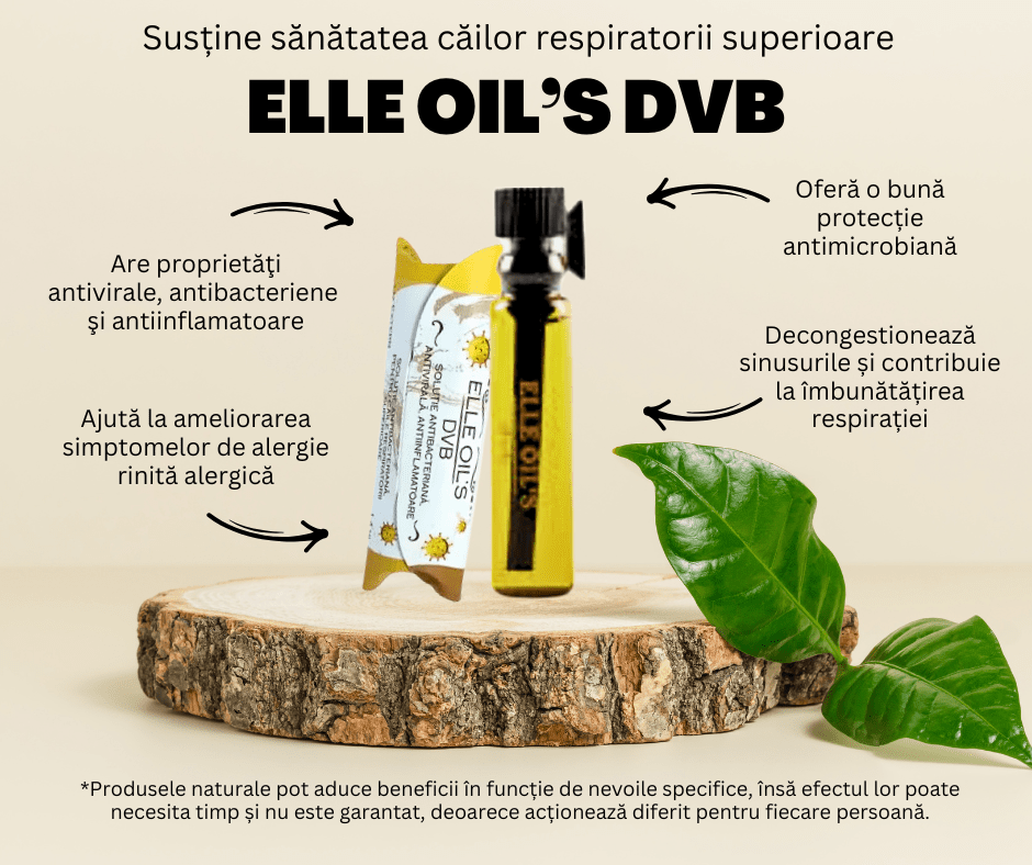 Elle Oil's DVB – Primul Antiviral Natural Românesc | Protecție Respiratorie Spiteria Vraciului