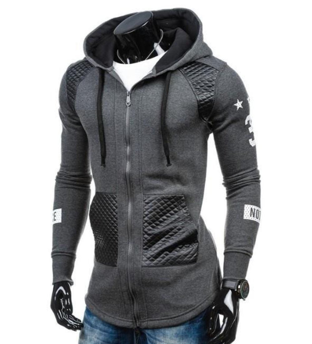 Mens Street Style Biker Hoodie - Cart2u.ro