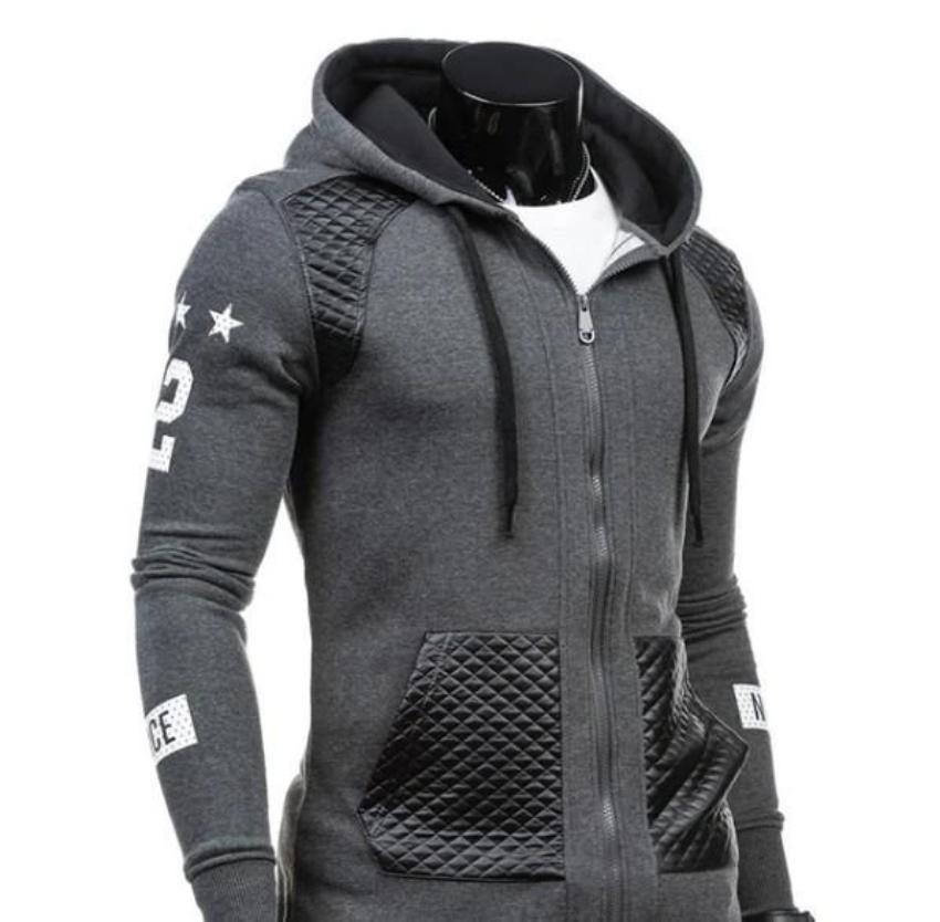 Mens Street Style Biker Hoodie - Cart2u.ro
