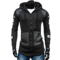 Mens Street Style Biker Hoodie Yellow Pandora