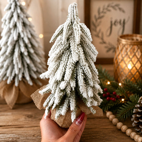 Snow Trees | Flocked Christmas Tree Decor Sets - Cart2u.ro